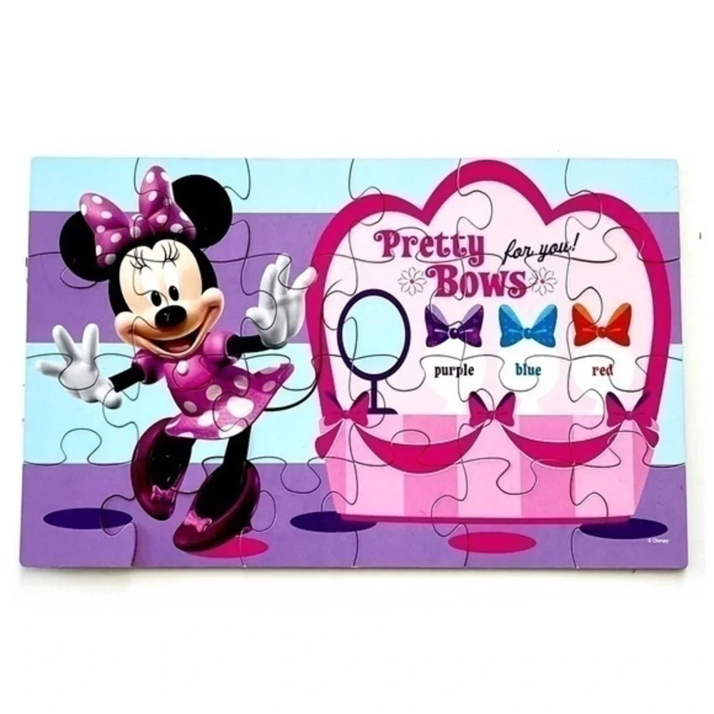 8 PUZZLES! - 24 PC EACH - w/ WOOD STORAGE BOX!